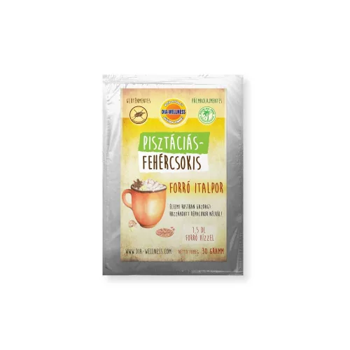 Dia-Wellness pisztáciás-fehércsokis forró italpor (gluténmentes) 30 g
