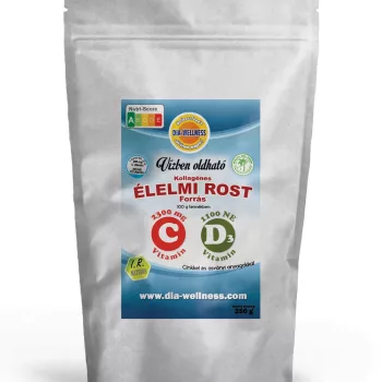 Vízben oldódó kollagénes élelmi rost (vitaminos)