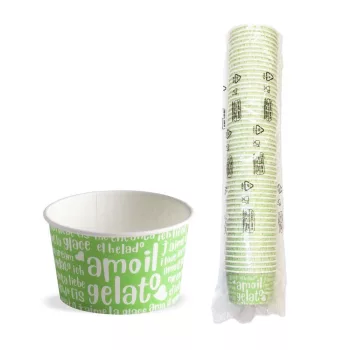   Papír fagylaltos tégely „Funny” D94mm 250ml 54db/cs(24cs/#)