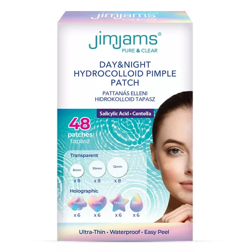 JimJams Pure & Clear Day&Night Pattanás elleni hidrokolloid tapasz 48db