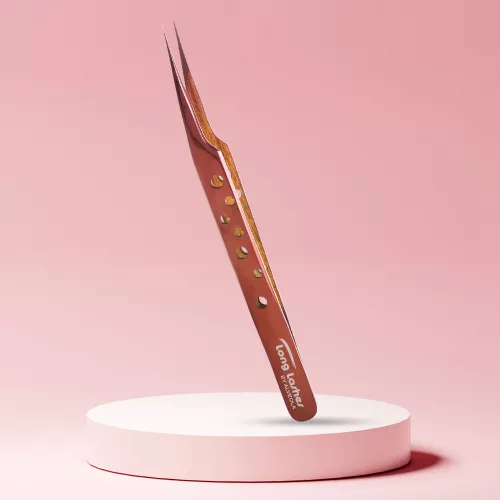 Long Lashes Pro izoláló csipesz - Bronz