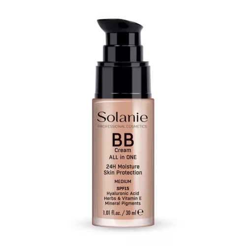 Solanie BB krém hialuronsavval és fényvédővel SPF15 - médium 30ml
