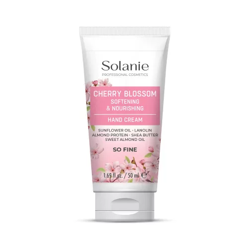 Solanie So Fine Puhító és tápláló kézkrém cseresznyevirág illattal 50ml